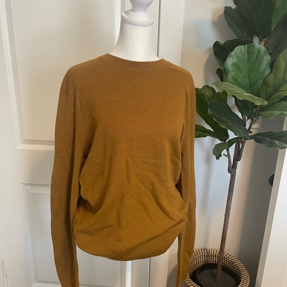 Sandro Brown Crew Neck Sweater with Warm Knit